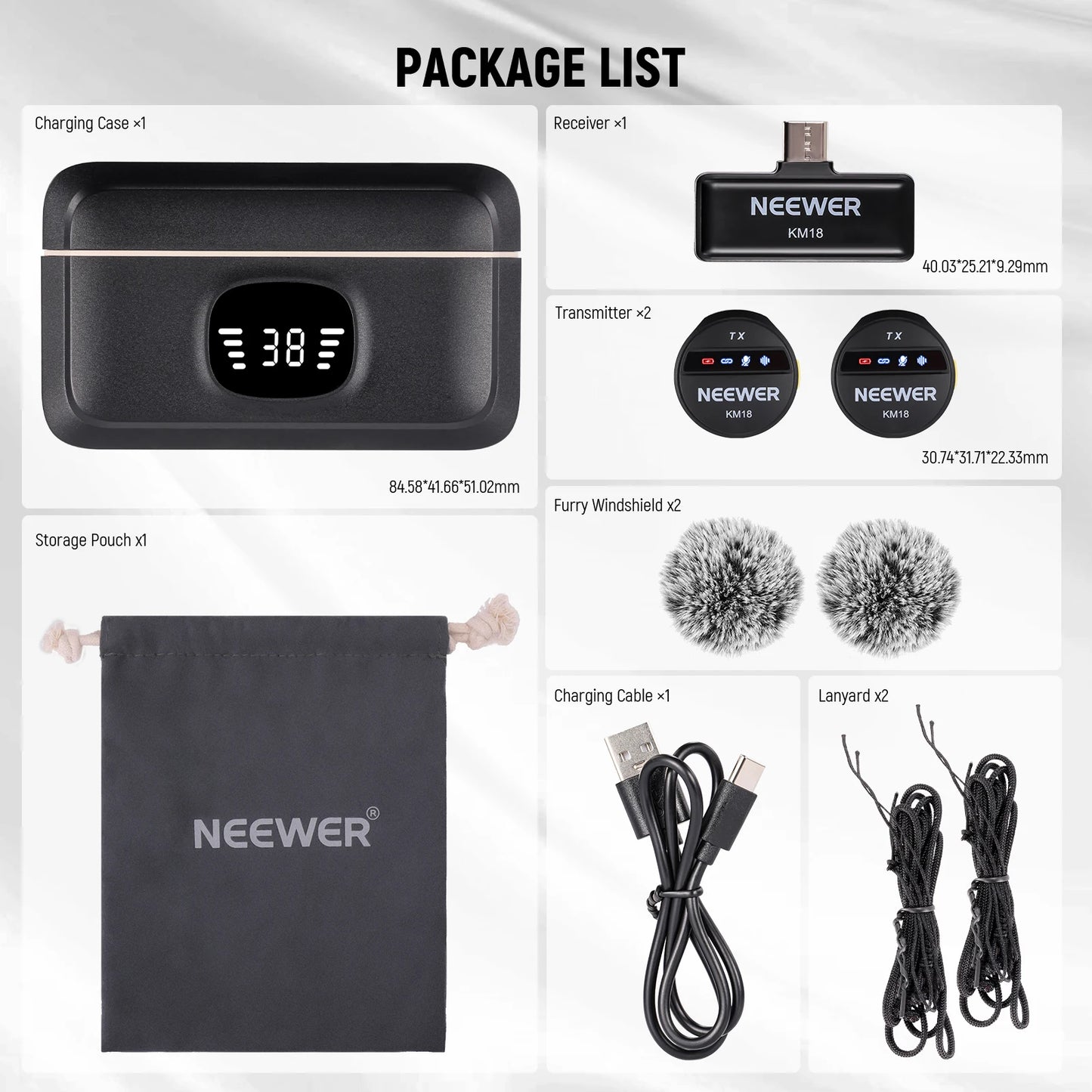 JSCC presents Neewer km18 Wireless Microphone for USB C with Charging Case